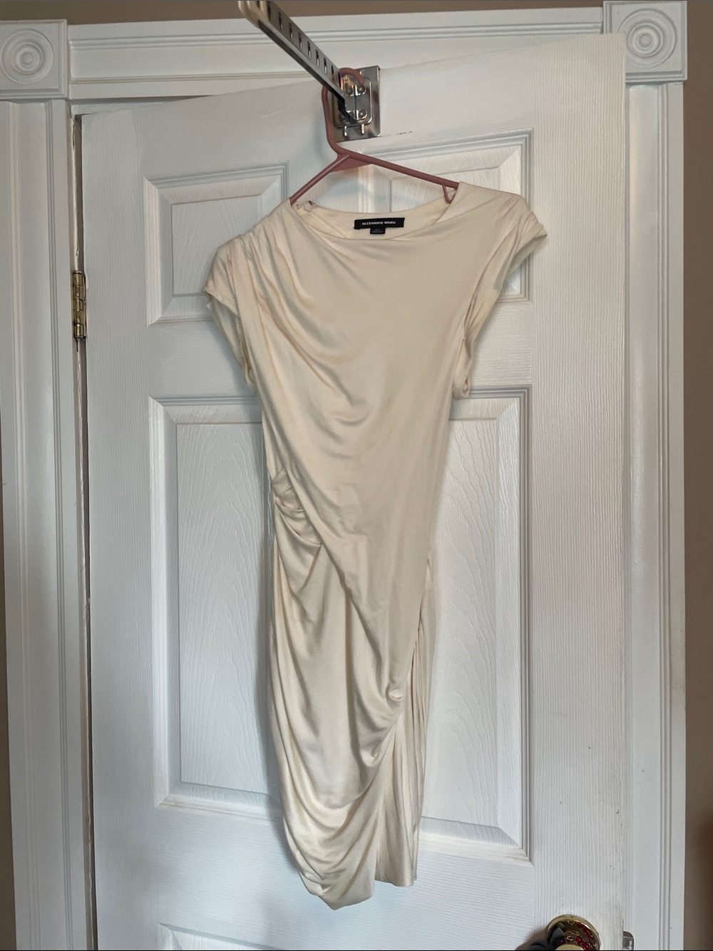 Alexander Wang Draped Cream Women's Dress - Body con sz 2